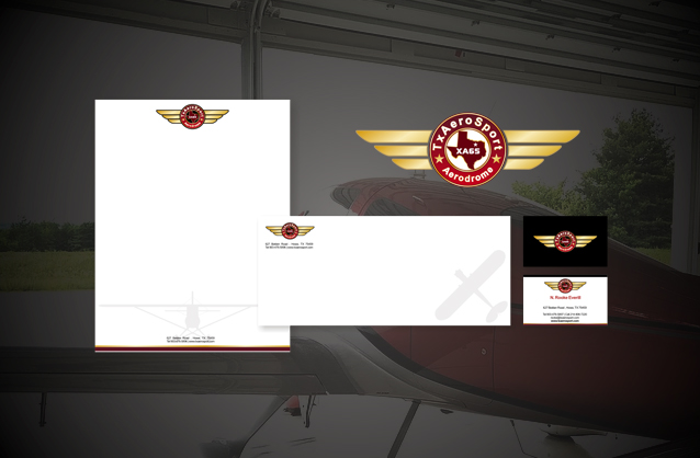 Texas airpark community logo design