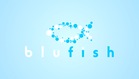 Blue fish logo, Water logo