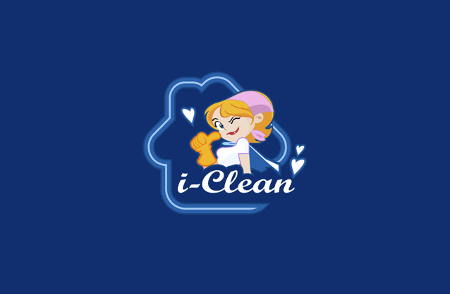 house maid logo, maid logo, room clean service logo