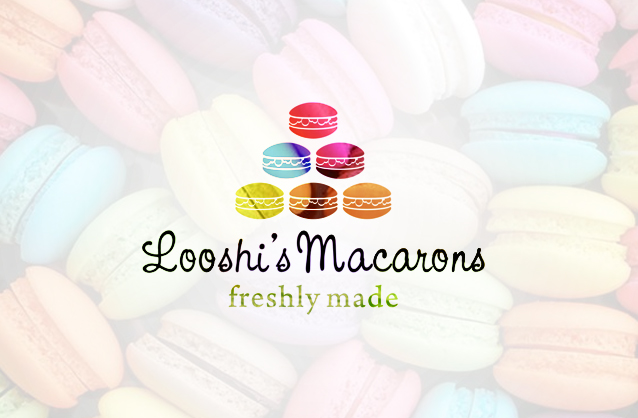 Macaron shop logo design, Cute macaron logo