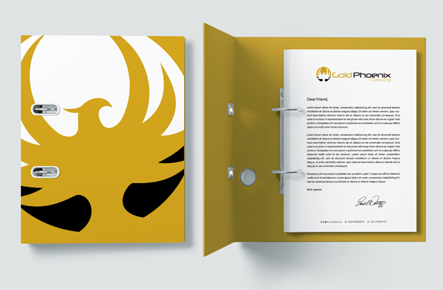 Invest consulting logo design, Phoenix logo