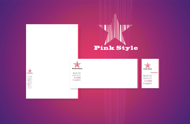 pink star logo, star logo design