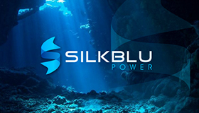 Water Power logo design, Silk ribbon logo