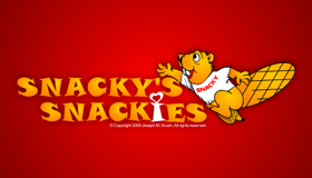 snacky logo, squirrel logo