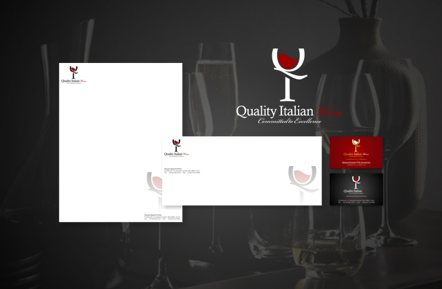 Italian wine import & export logo, Wine logo design